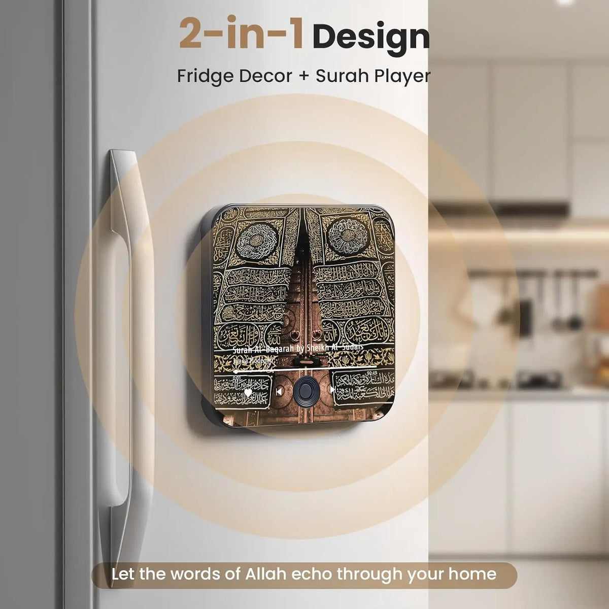 Smart Islamic Quran Fridge Magnet - Surah Al-Baqarah Audio Player for Muslim Home & Kitchen Decor