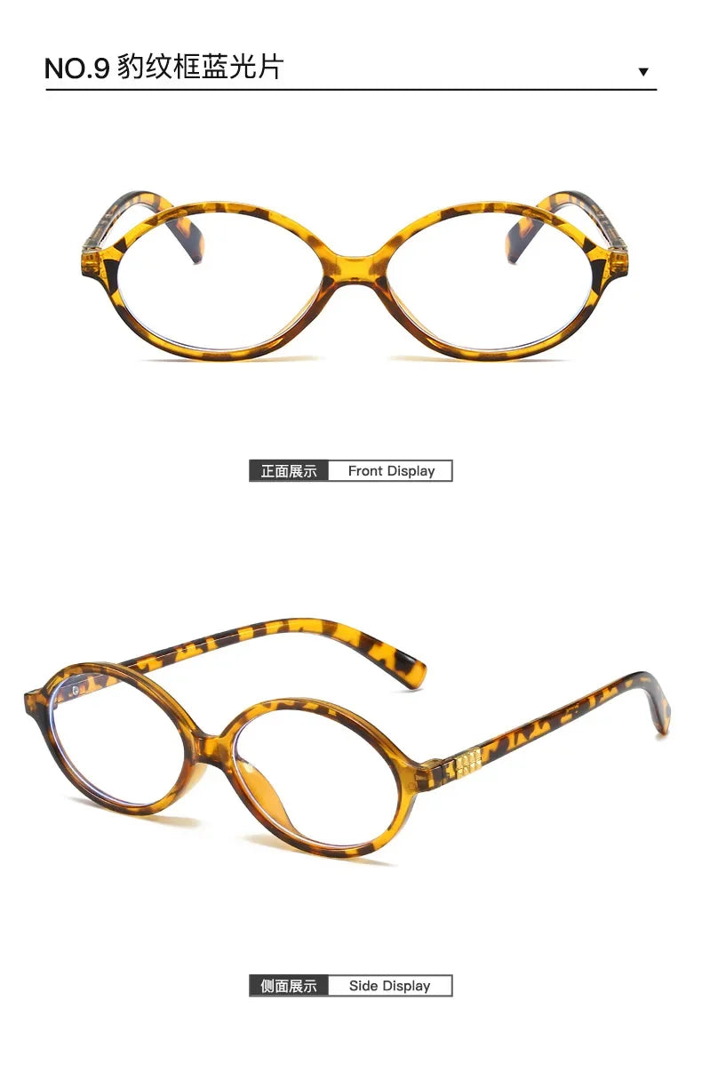 Women's Oval Sunglasses – Retro Small Frame UV400 Clear Lens Fashion Eyewear