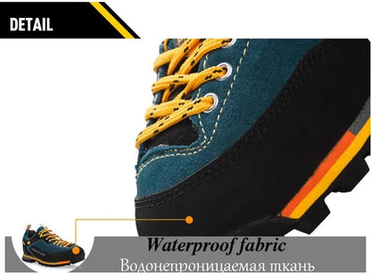 Men's Waterproof Hiking Shoes - Anti-Collision Climbing Shoes, Fashion Outdoor Casual Lace-Up Sneakers