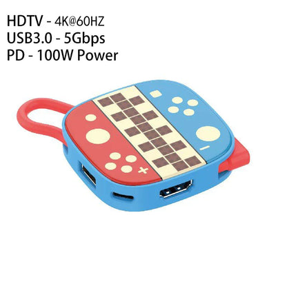 Switch 2 HDMI 4K@60Hz USB 3.0 100W PD – TV & Desktop Mode Adapter for Laptops, Tablets, Smartphones, Game Consoles