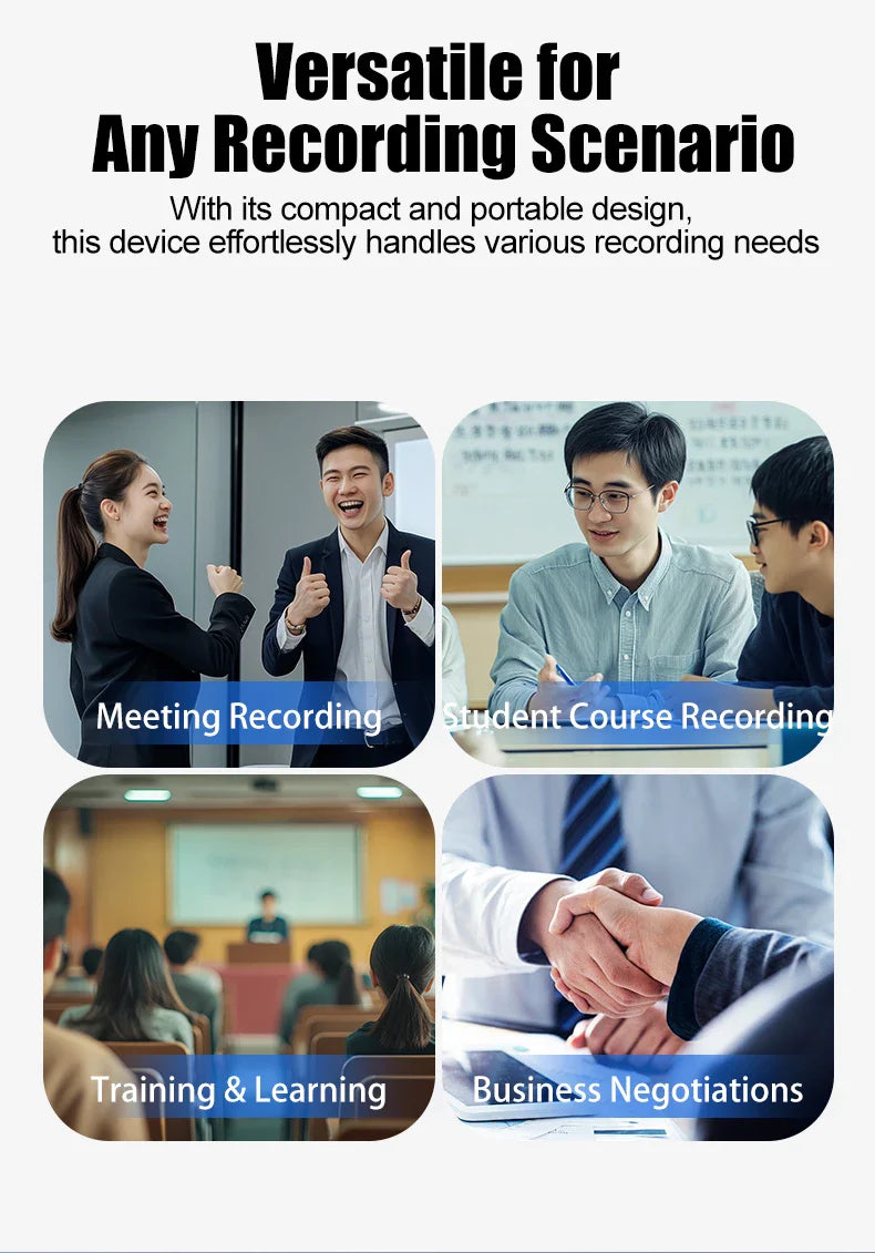 Famue 64GB Professional Meeting Recorder — 360° Omnidirectional, 1536kbps Lossless Audio, 25H Battery, HD Noise Reduction
