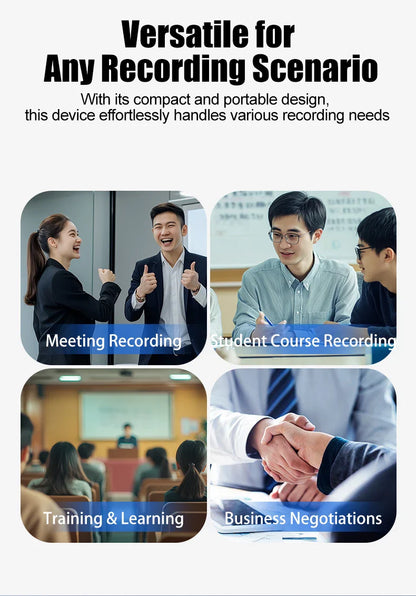 Famue 64GB Professional Meeting Recorder — 360° Omnidirectional, 1536kbps Lossless Audio, 25H Battery, HD Noise Reduction
