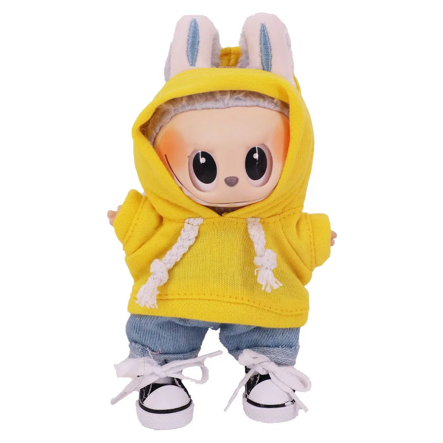 Labubu 17cm Doll Clothes Set — Plush Doll Accessories for Girls’ Birthday & Christmas Gifts