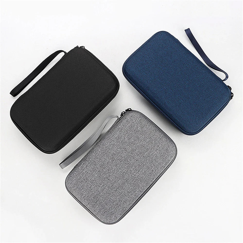 Large Capacity Travel Electronics Organizer – EVA Storage Bag for Tablet, Hard Disk, and Cables