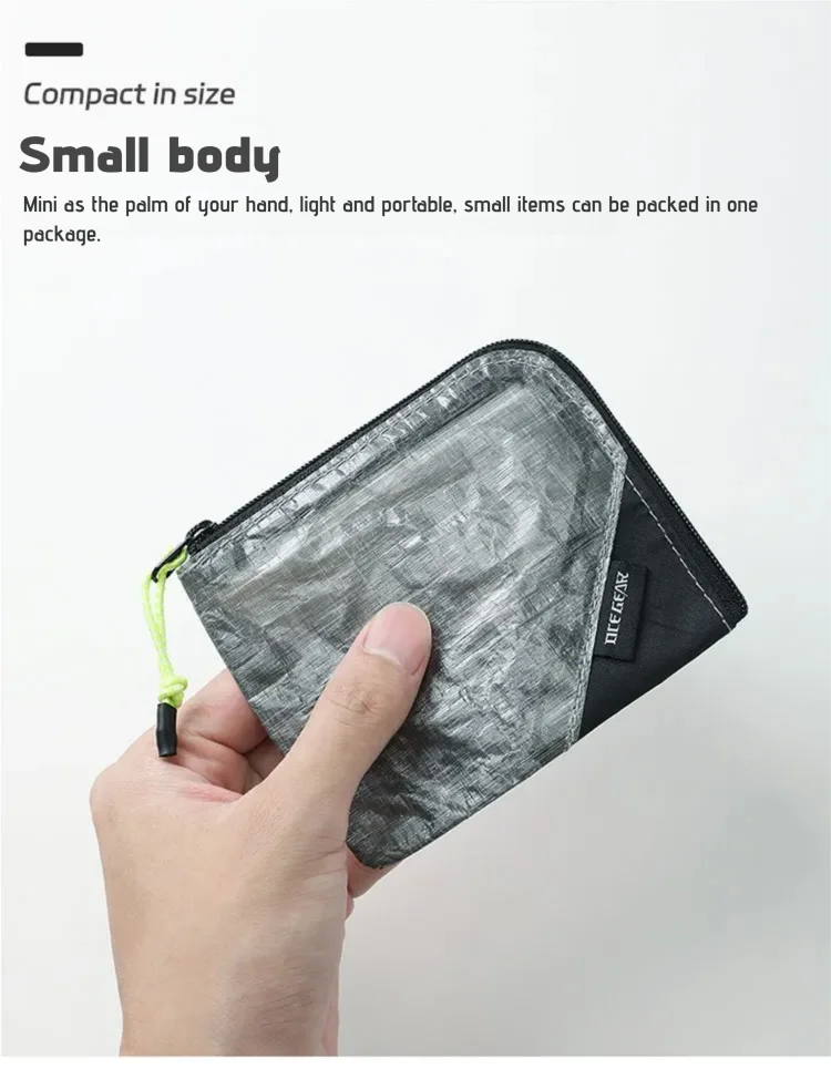 OCE GEAR Lightweight Waterproof Wallet — Ultra-Light Durable Coin Purse & Card Holder, Small Zipper Pouch for Outdoor, Camping & Travel