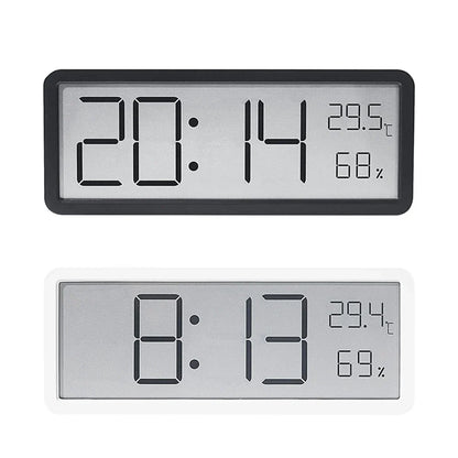 Digital Alarm Clock - LCD Display, Multifunctional Temperature and Humidity, Ultra-Thin Electronic Clock for Room Home Decor