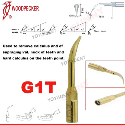 Woodpecker Dental Scaler Tips – Ultrasonic Tooth Cleaning, Endo & Perio Scaling Tips, Fit EMS UDS Scaler Handpiece