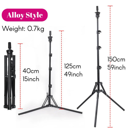 Mannequin Head Wig Stand — Adjustable Tripod Holder for Wig Making, Display, and Cosmetology Training