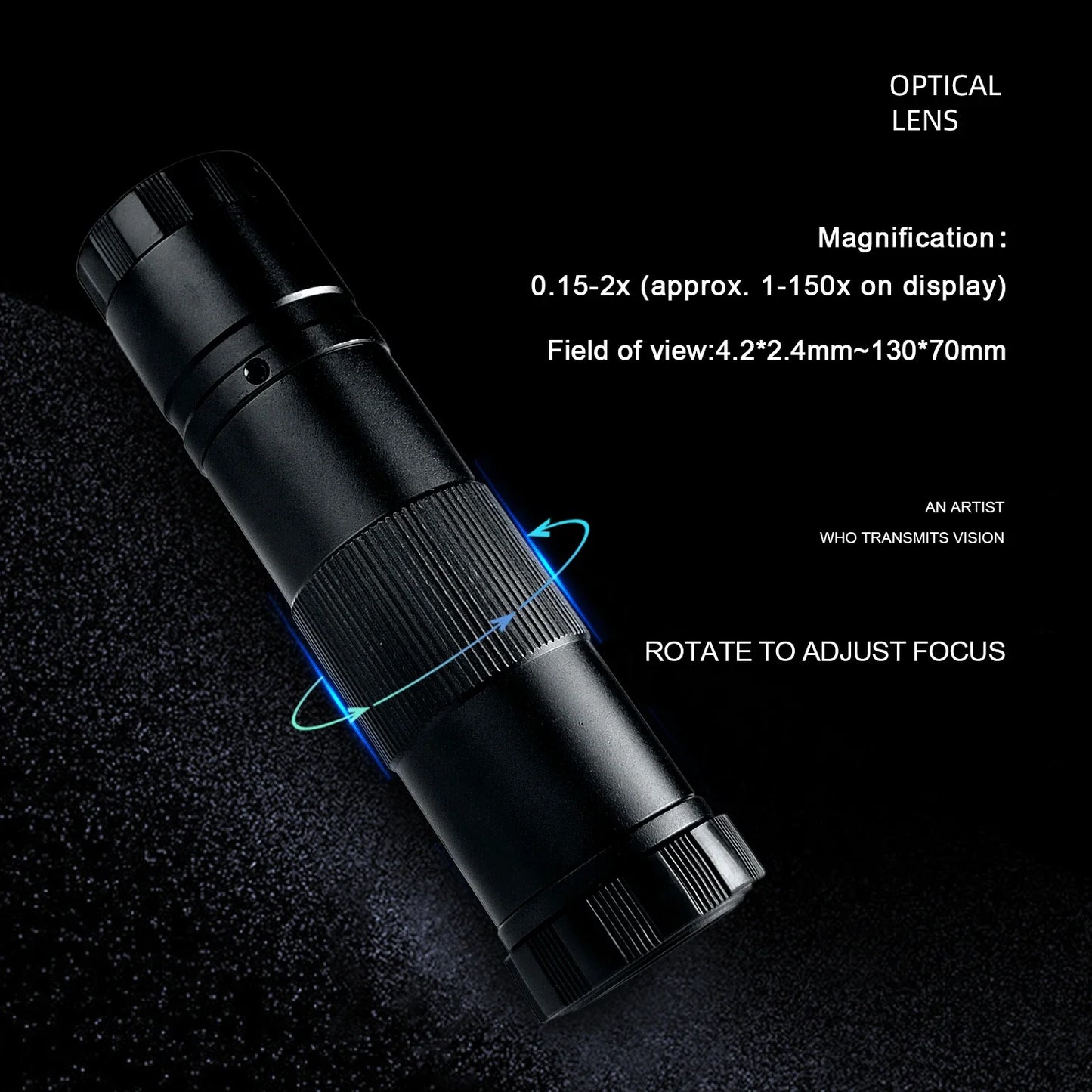1080P 4K Industrial Microscope – 150X C-Mount Lens with 48MP/13MP Digital Camera, HDMI/USB-C/VGA for PCB Soldering & DIY