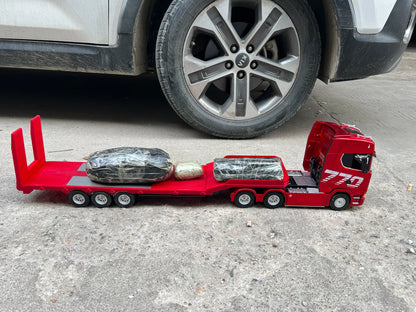 Huina 770S Remote Control Engineering Car — Genuine Alloy Trailer Head Model, 4WD Toy for Kids, Ratio 501D
