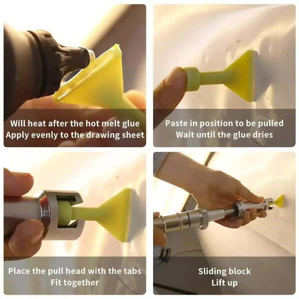 26-42CM Telescopic Car Dent Pull Hammer – Mini Sliding Hail Damage Repair Tool with Anti-Slip Handle