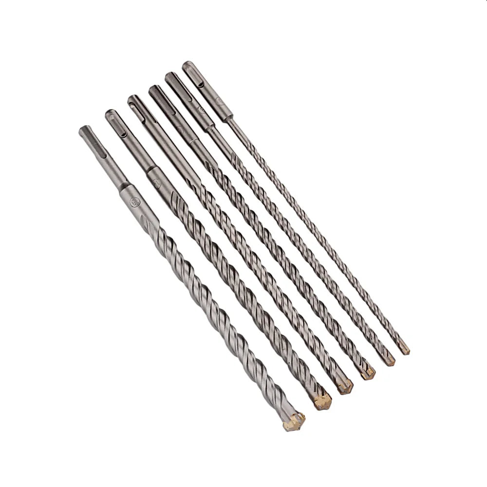 260mm Masonry Drill Bit SDS Plus Shank - Tungsten Carbide Cross-Tip for Electric Hammer (6mm, 8mm, 10mm, 12mm, 14mm, 16mm)