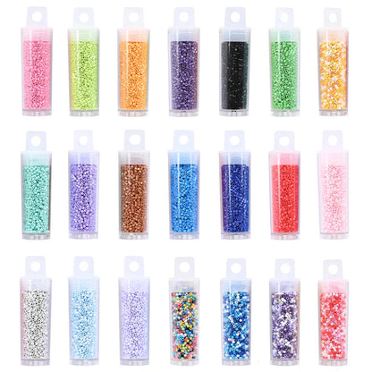 11/0 Mini Glass Beads – 2000PCS Small Cylindrical Beads for DIY Jewelry Making, Necklaces & Bracelets, 10g/Pack
