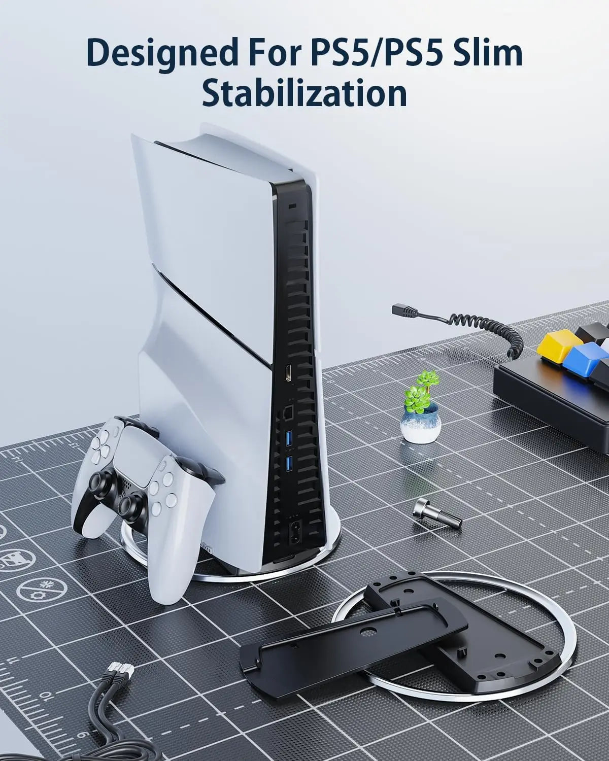 New Console Host Stand for PS5 Slim/PS5 Pro - Vertical Storage Stand for PlayStation 5 Game Accessories