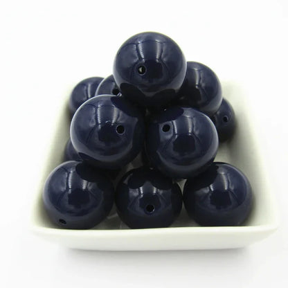 Acrylic Chunky Round Beads - 6mm to 20mm Solid Bubblegum Beads for DIY Handmade Jewelry & Craft Making