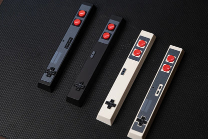 Retro Gamepad Keycap 6.25u Spacebar – Artisan ABS Keycap for MX Switches, Black & White for Mechanical Gaming Keyboards