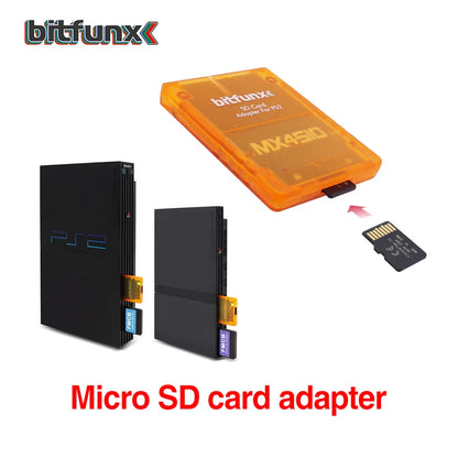 Bitfunx MX4SIO SIO2SD Adapter – MicroSD Game Card Reader for PS2 Sony PlayStation 2 Consoles