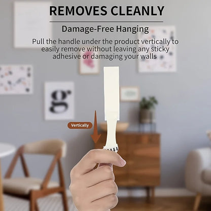 Double-Sided Adhesive Wall Strips — 12/24 Pairs Removable Hooks for Damage-Free Hanging