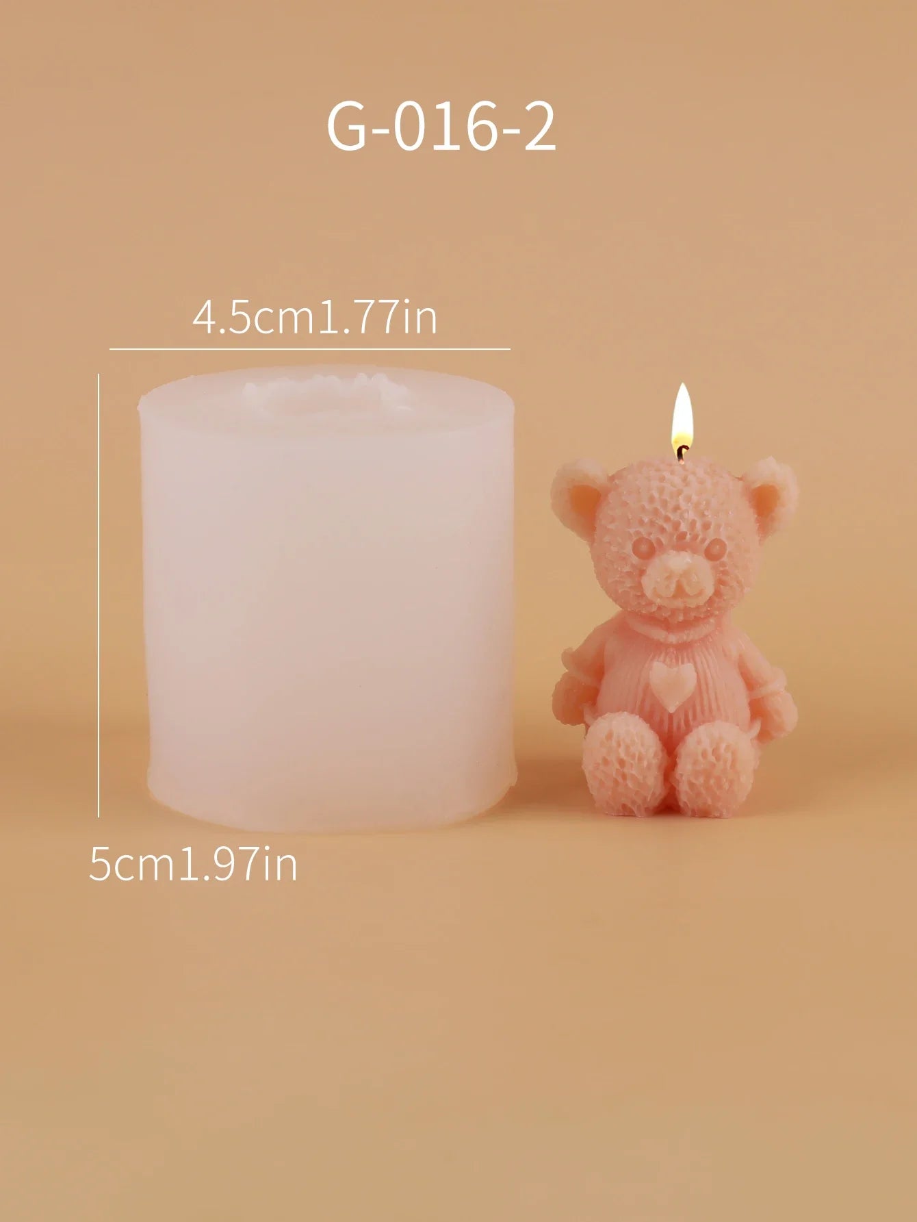 Cute Little Bear Silicone Mold – DIY Candle, Gypsum & Ornament Mold