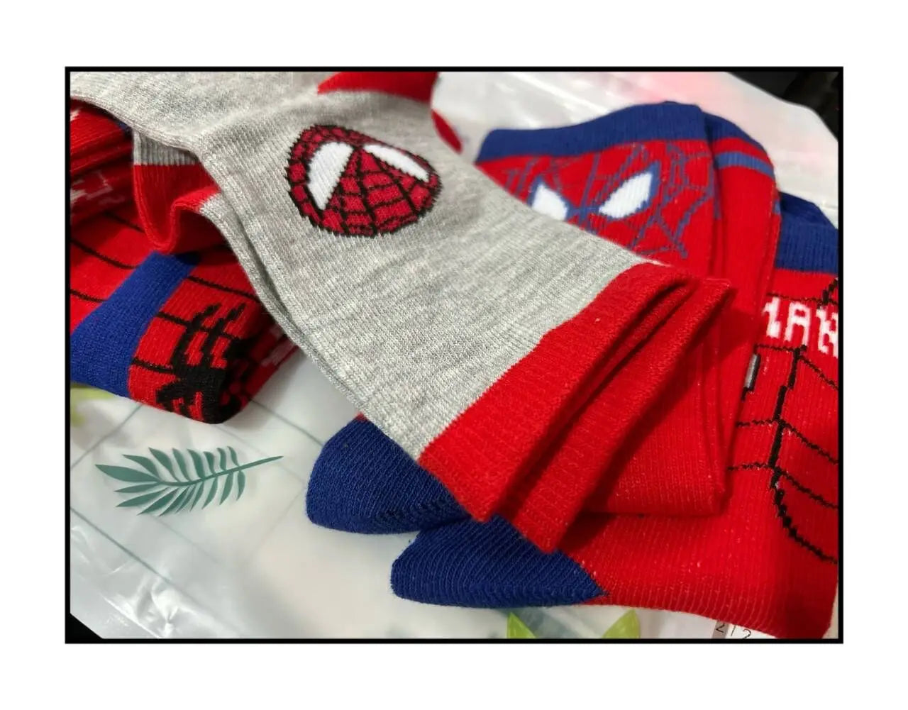 5 Pairs Children’s Spider-Man Socks – Cute Cartoon Cotton Medium Tube Socks for Boys & Girls (Ages 1-12)
