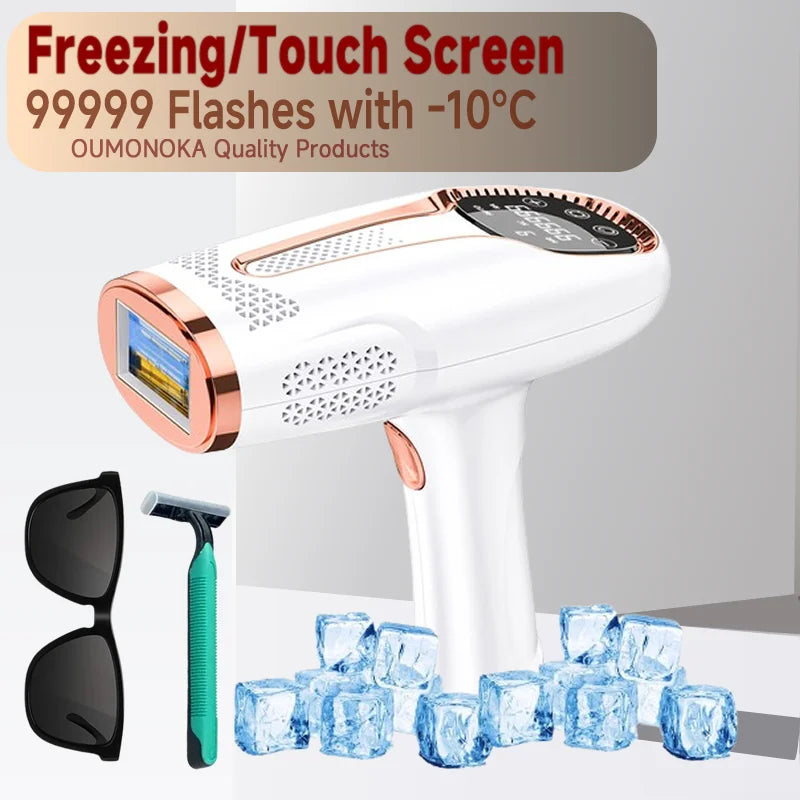Body Bikini IPL Hair Removal Device – 999,999 Flashes, Permanent Painless Laser Epilator for Women, Home Use