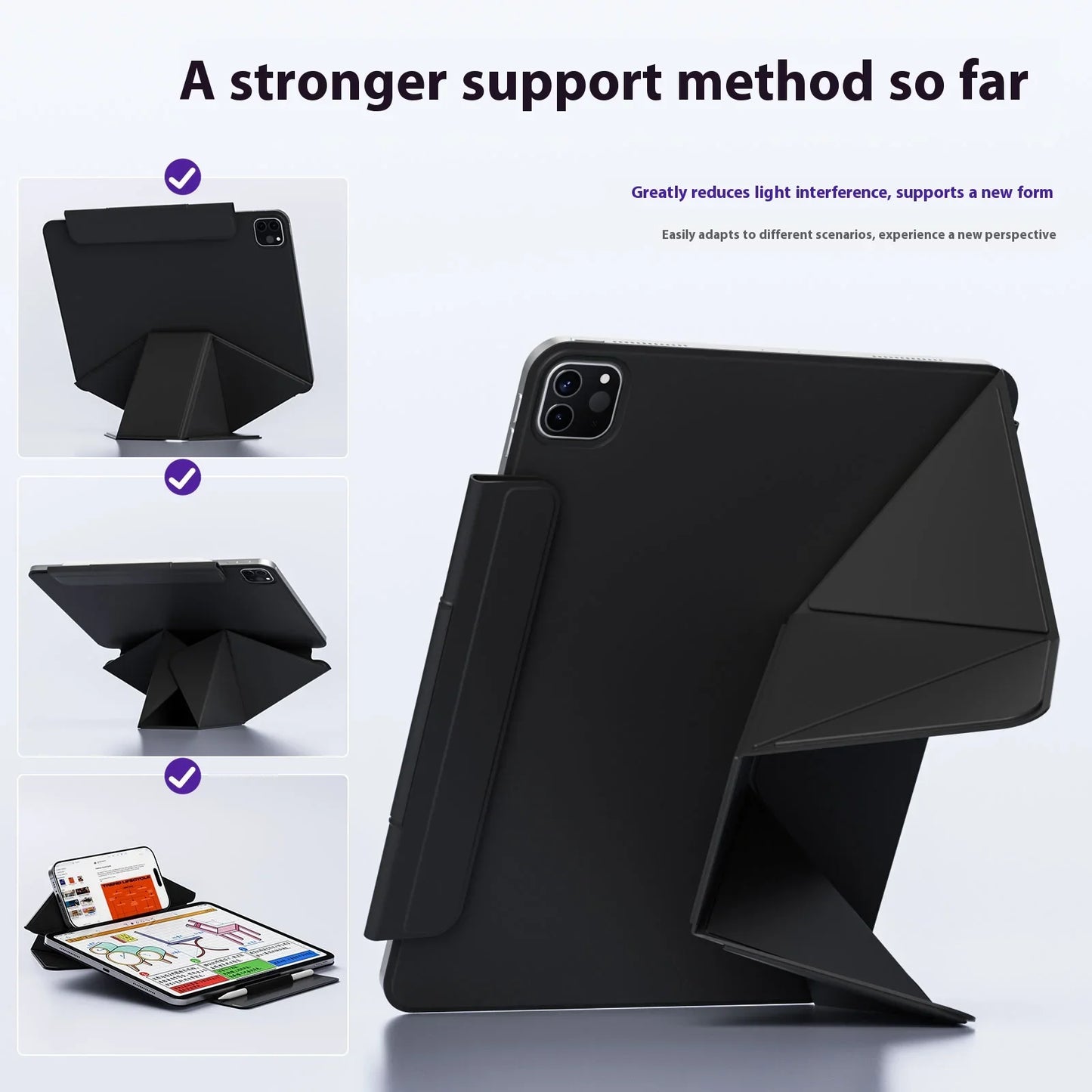 Smart Folio Case for iPad — Compatible with A16 2025 Air 7, 10th Gen 10.9″, Pro 11/13″, Air 4/5, M3/M5 Pro 11/13″