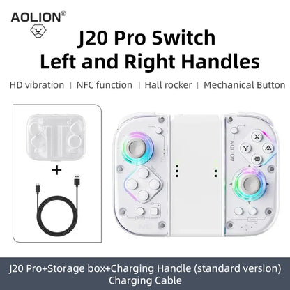 Aolion J20 Knight Wireless Gamepad — Motion-Sensing Custom Joystick for NS Joycon, Left & Right Switch Game Accessories
