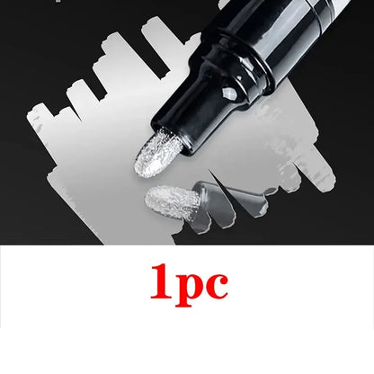 3/2/1PCS Chrome Mirror Marker Pen 2mm – DIY Gold & Silver Permanent Paint Pen for Touch-Up, Model Painting & Marking