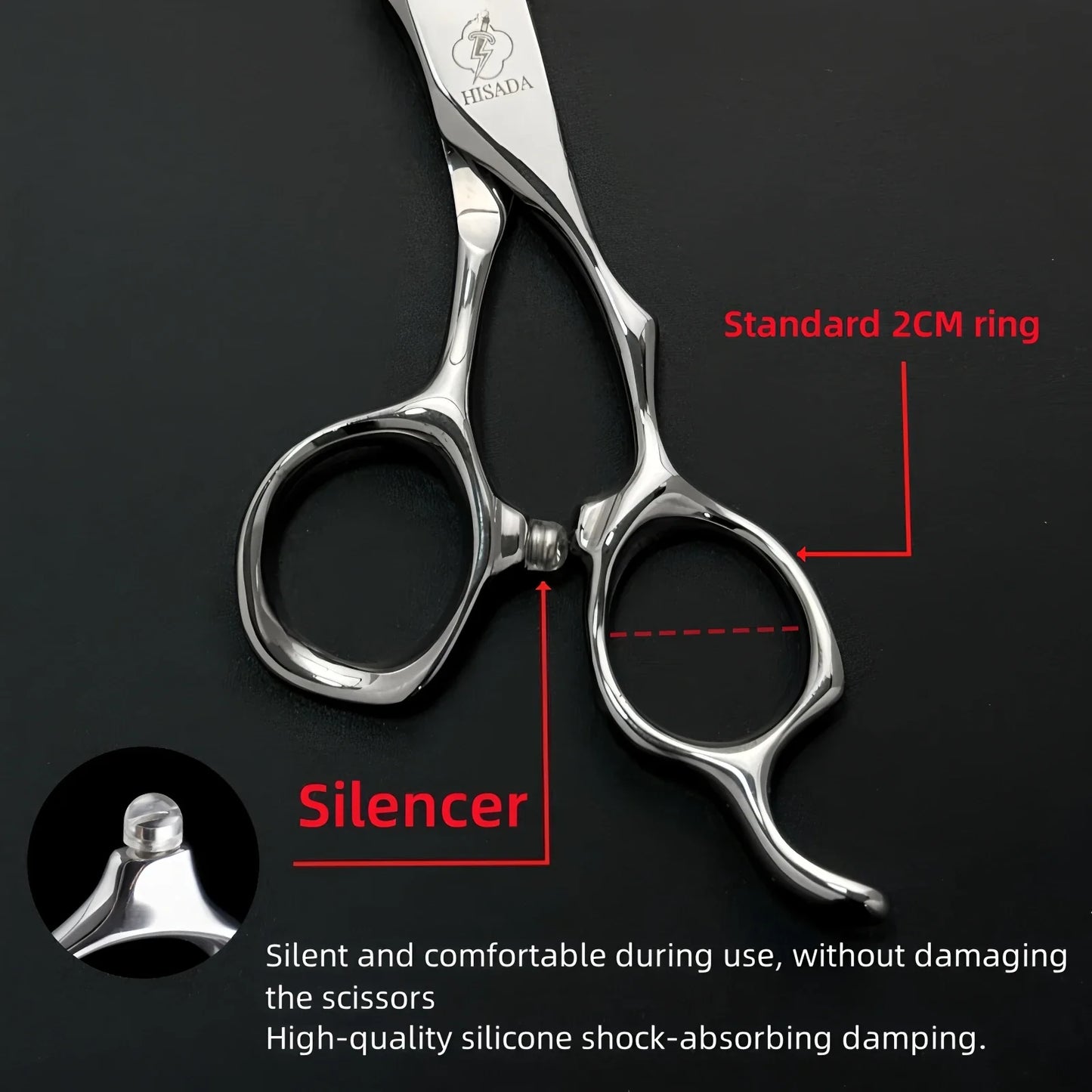HISADA Professional Hairdressing Scissors – 6.0 Inch VG10 Barber Scissors for Salon Hair Cutting