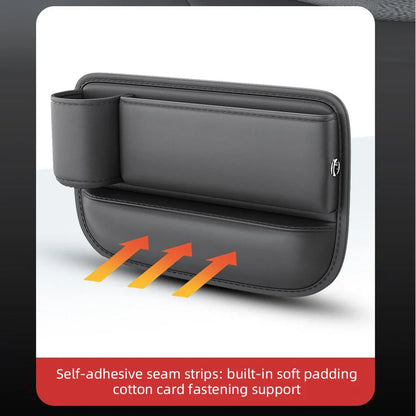 Universal Car Seat Gap Organizer Box – Multifunction Leather Storage Pocket with Cup Holder for Phone, Wallet, Keys & Cards