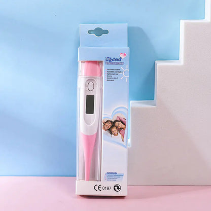 Electronic Digital Thermometer Soft Tip for Home First Aid—Oral & Armpit Temperature Measurement for Babies & Adults