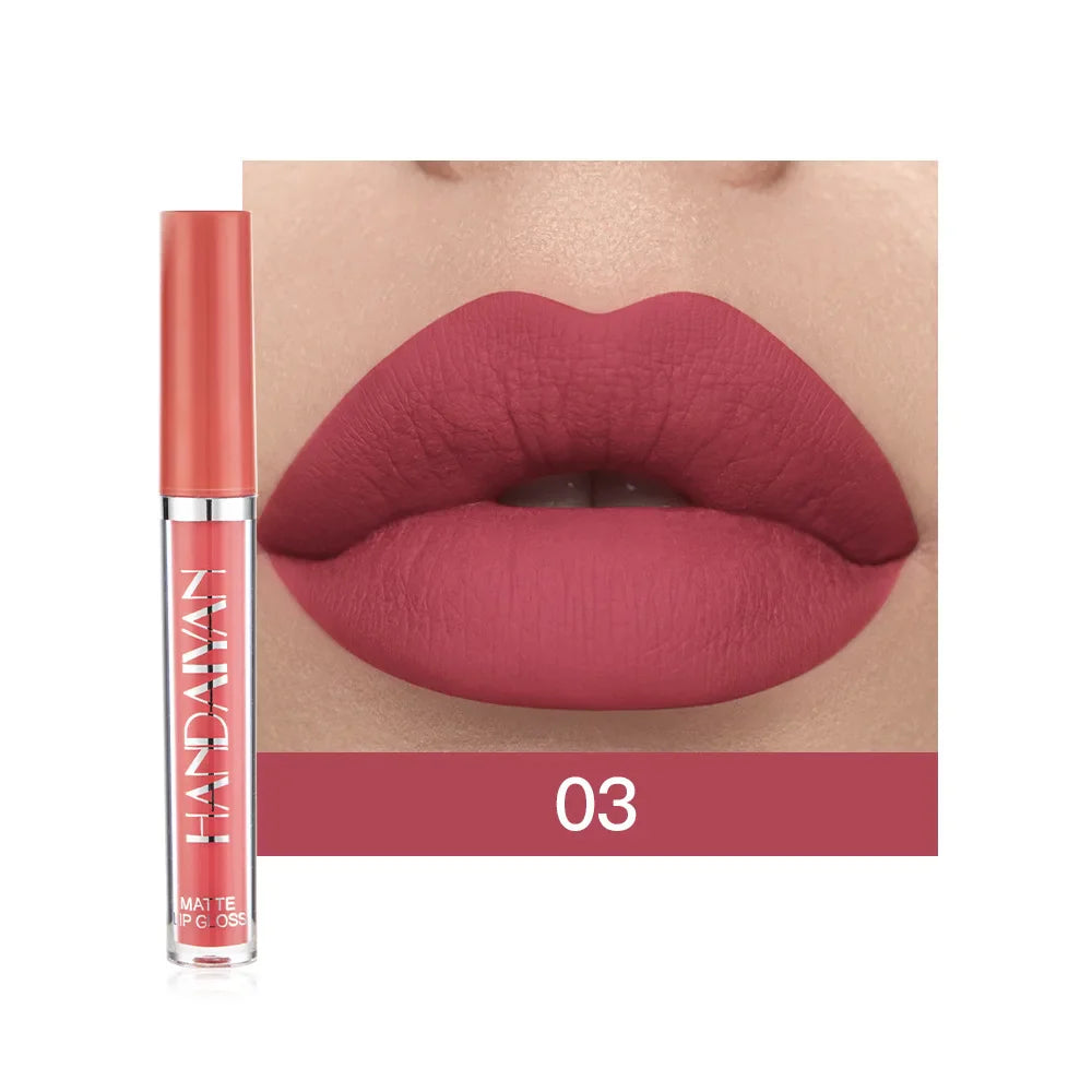 HANDAIYAN 6-Piece Matte Lipstick Set – Waterproof, Long-Lasting, Non-Stick Cup Korean Makeup for Women