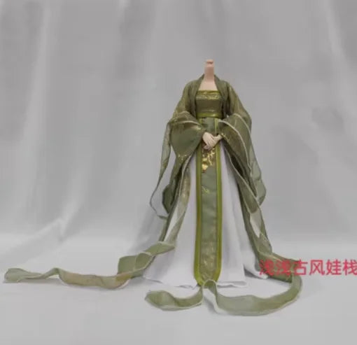 1/6 Scale Hanfu Fairy Princess Costume – Ancient Outfit for 12-Inch Female Action Figure Body
