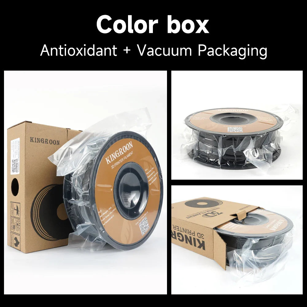 KINGROON PETG 3D Printer Filament 1.75mm – 5KG/10KG Mix Color Rolls for FDM 3D Printing (1kg/roll)