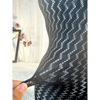 Women’s Sexy Fishnet Cover Up Dress – Hollow Out See Through Bodycon Beach Swimwear Summer Dress