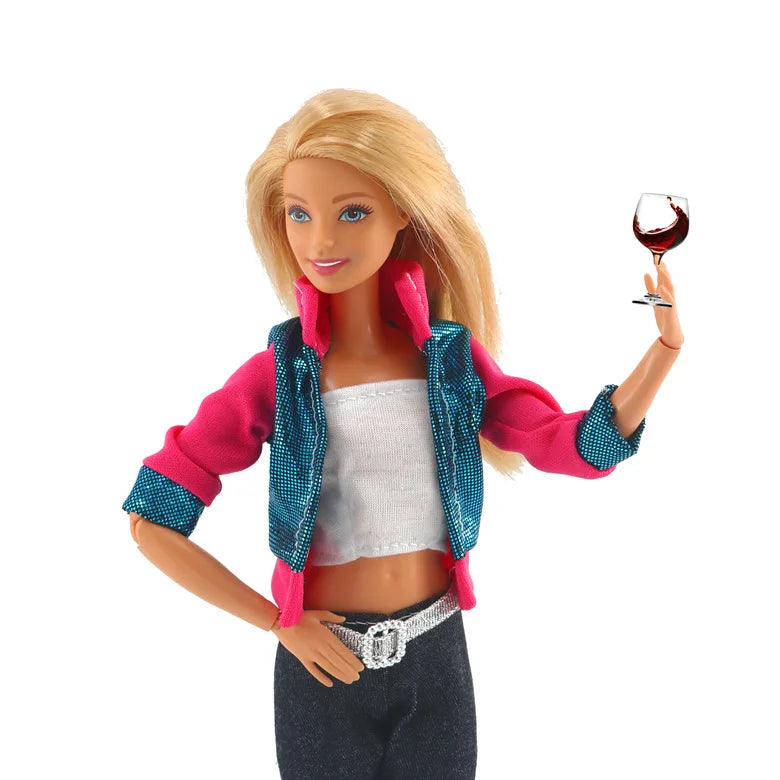 Fashion Doll Clothes for Barbie – Casual Dress, Pants & Trousers Outfit Accessories for Girls Gift Toy