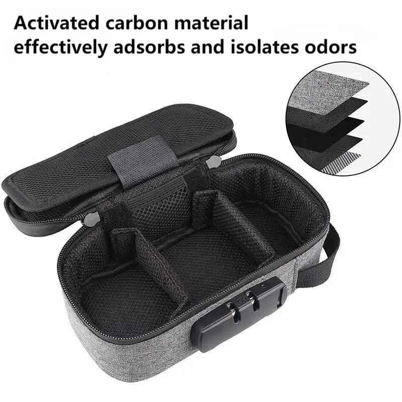 Large-Capacity Smell Proof Bag with Lock — Activated Carbon Deodorizer Portable Pipe Storage Bag