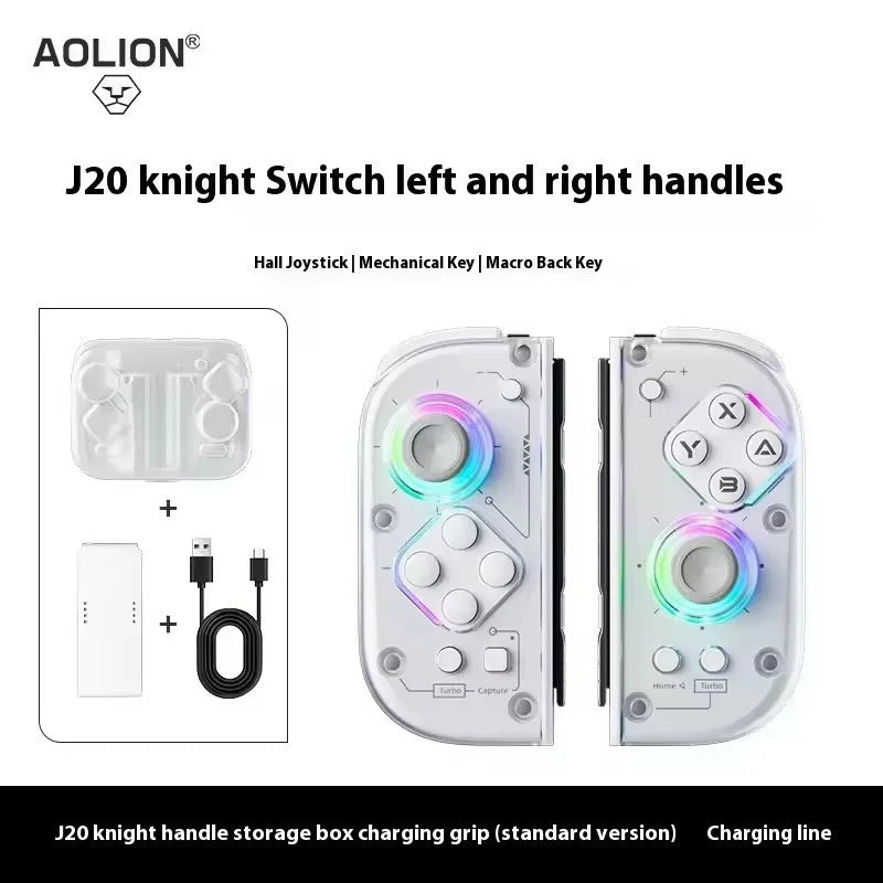 Aolion J20 Knight Wireless Gamepad — Motion-Sensing Custom Joystick for NS Joycon, Left & Right Switch Game Accessories