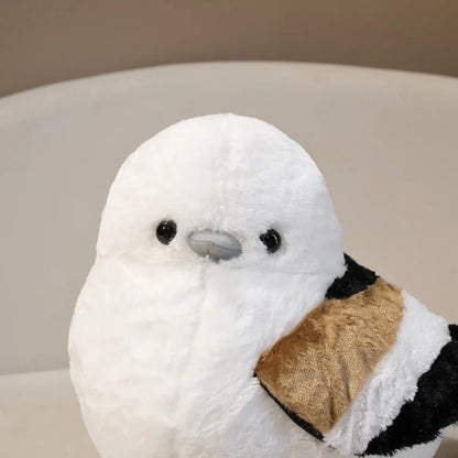 Cartoon Long-Tailed Tit Plush Toy – Cute Round Bird Stuffed Animal for Kids, Girls & Boys Gifts