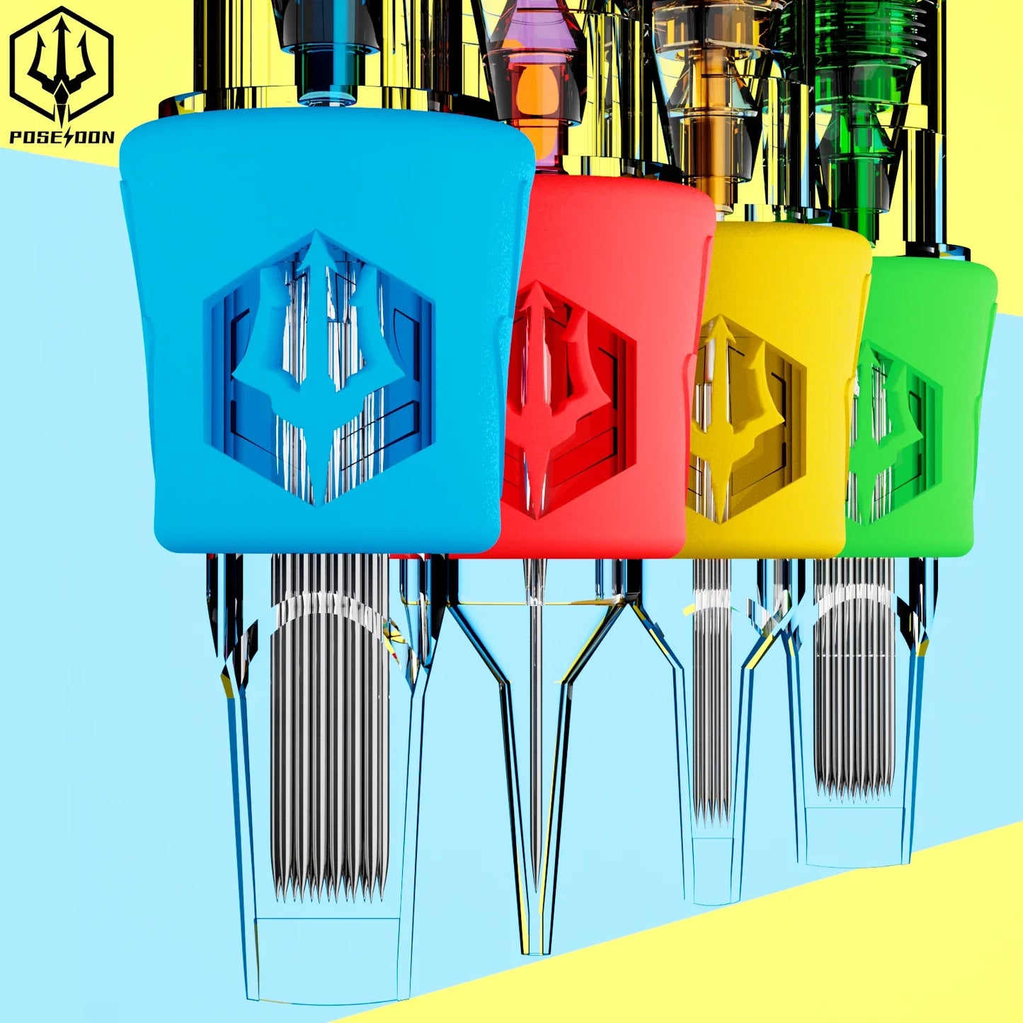 POSEIDON 20PCS Tattoo Cartridge Needles – RS, RL, RM, M1 Disposable Sterilized Tattoo Cartridges