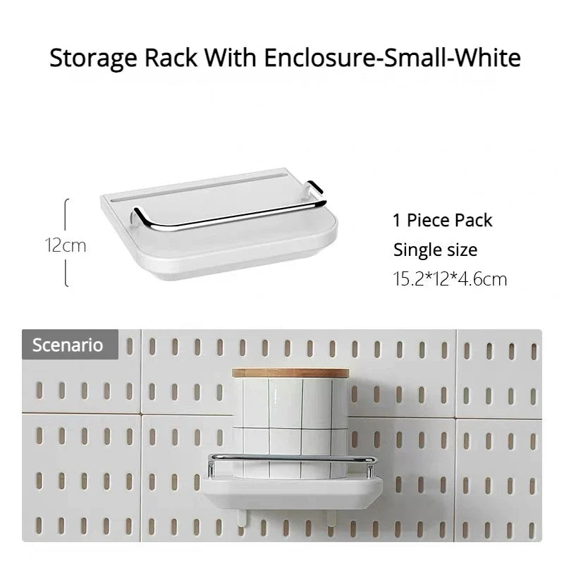 DIY Pegboard Hanging Shelf & Hooks – Wall Organizer for Garage, Kitchen & Room, No-Drill Storage Solution