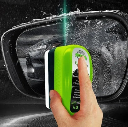 Car Windshield Glass Cleaner Kit – Oil Film Remover & Brush for Crystal Clear Front and Interior Windows (European Cars)