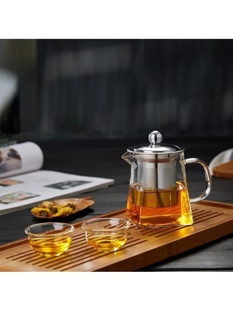Glass Teapot with Infuser Tea Set - Kettle Maker Jug for Home, Kitchen, Dining & Bar Teaware