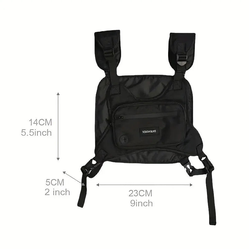 Urban Utility: Chest Bag Waist Bag Hip Hop Streetwear - Large Capacity Sports Casual Tactical Vest Bags for Men