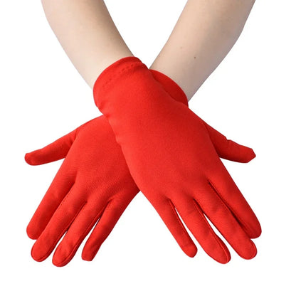 Women’s Satin Summer Gloves – Thin Breathable Solid Color UV Sun Protection Gloves for Driving, Dance & Ceremonial Performance