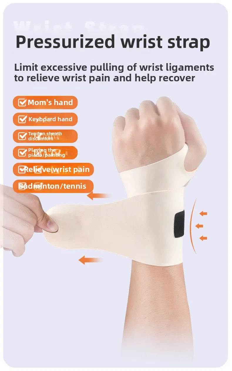 Ultra-Thin Elastic Wristband — Adjustable Breathable Compression Wrist Guard for Tendon Support & Pain Relief