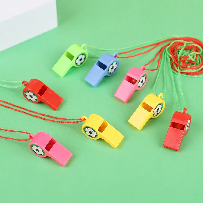 24PCS Colorful Soccer Whistles for Kids – Football Party Favors, Goody Bag & Pinata Fillers, Fun Gifts for Boys & Girls