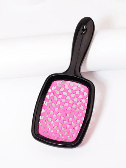 Tangled Hair Combing Massage Brush — Hollow Curly Hair Salon Brush for Real Hair & Wigs