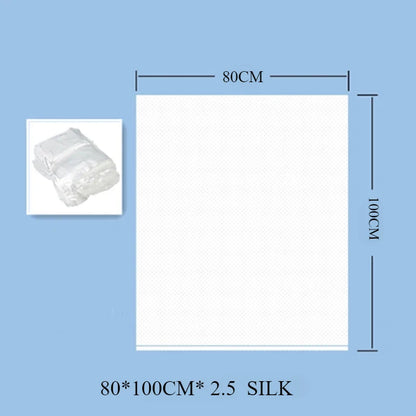 50PCS White Large Plastic Garbage Bags – Thickened Transparent Disposable Storage Bags for Bedding & Household Use