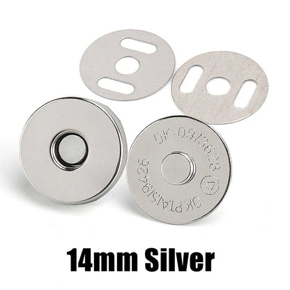 10 Pcs Magnetic Snap Fasteners 14–18MM – Clasps & Buttons for Handbags, Purses, Wallets & Craft Bag Accessories